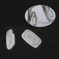 Close-up of 13mm x 6.5mm square nose pad dimensions