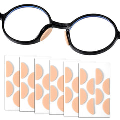 Khaki foam nose pads for eyeglasses on rectangular sheet (24 pairs)