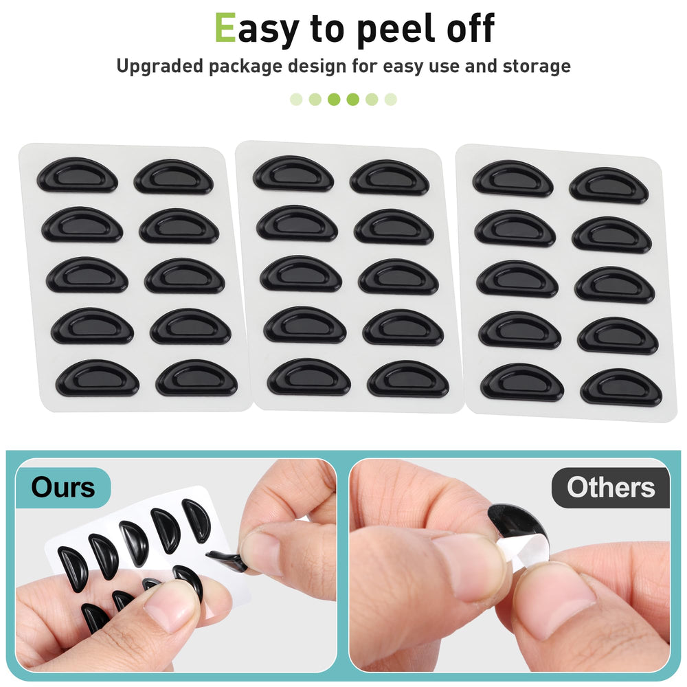 Soft elastic silicone nose pads for comfortable wear