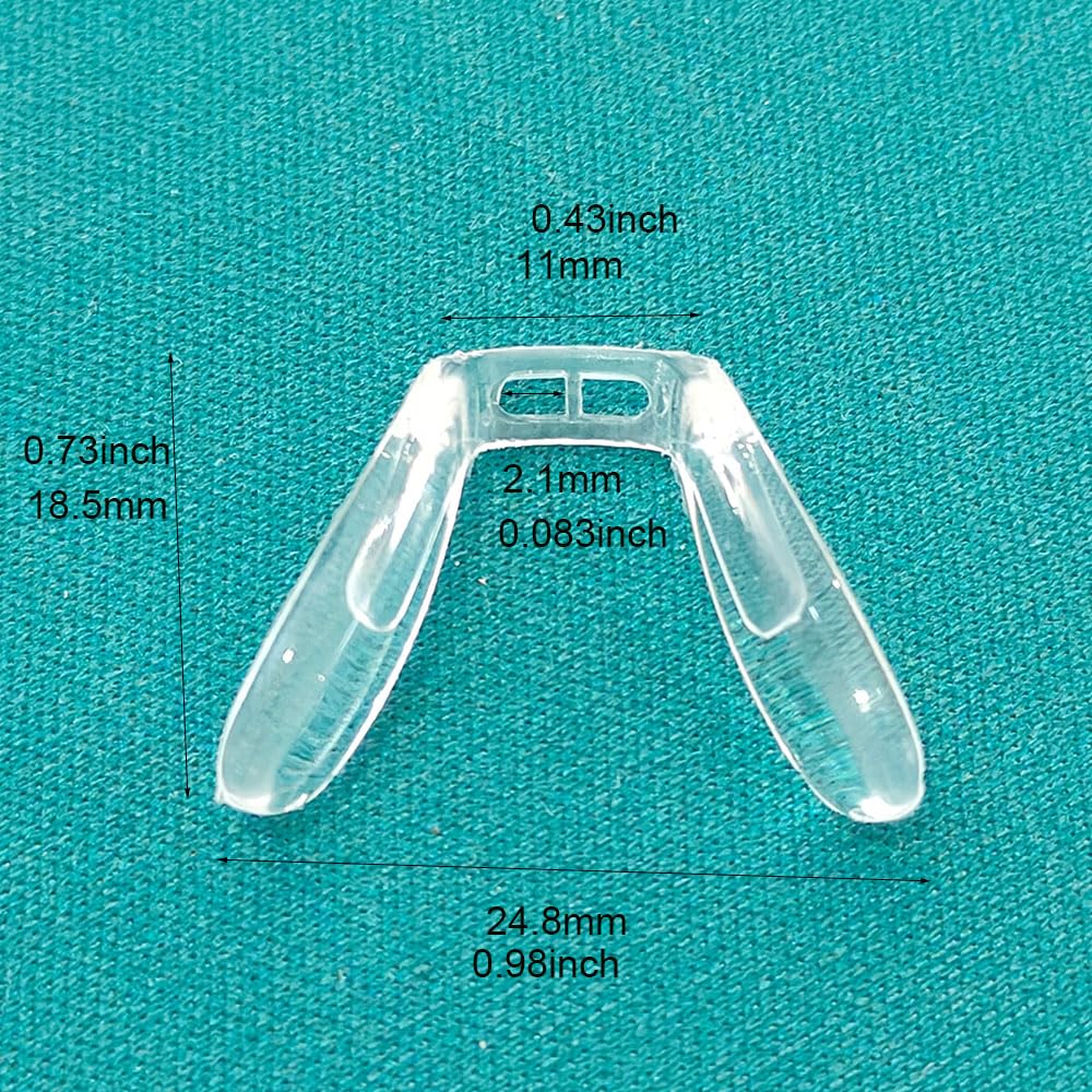 Nose bridge pads installed on glasses frame (double-hole)