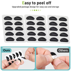Soft elastic silicone nose pads for comfortable wear