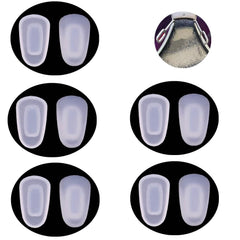 Five pairs of 12x7mm silicone eyeglass nose pads (soft and comfortable)