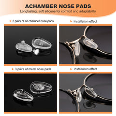 Close-up of air chamber design on nose pad