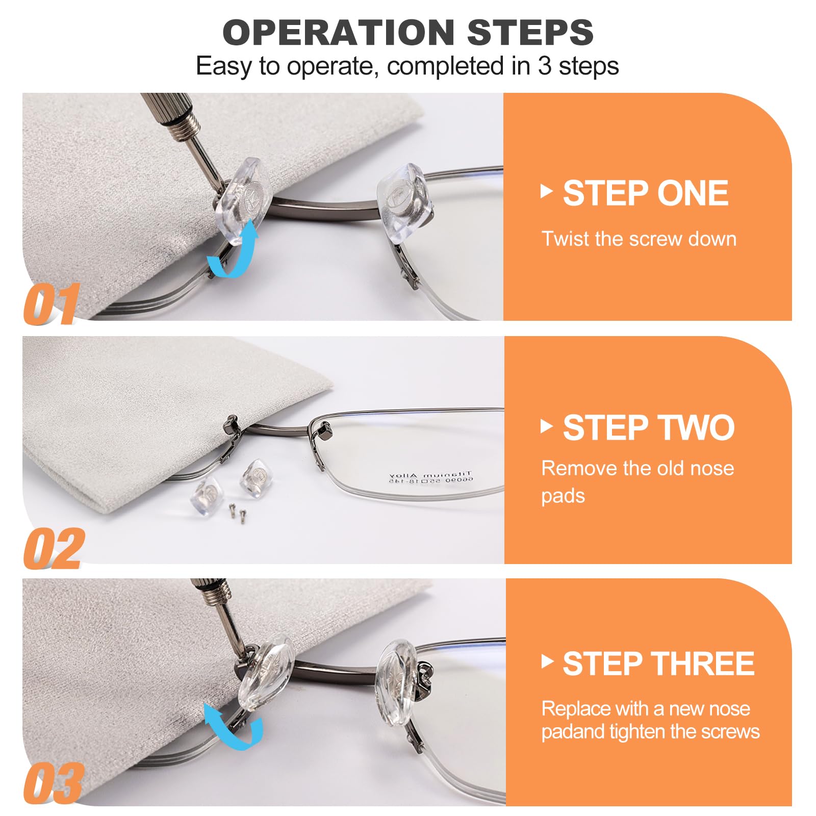 Replacement micro screws for screw-mount glasses