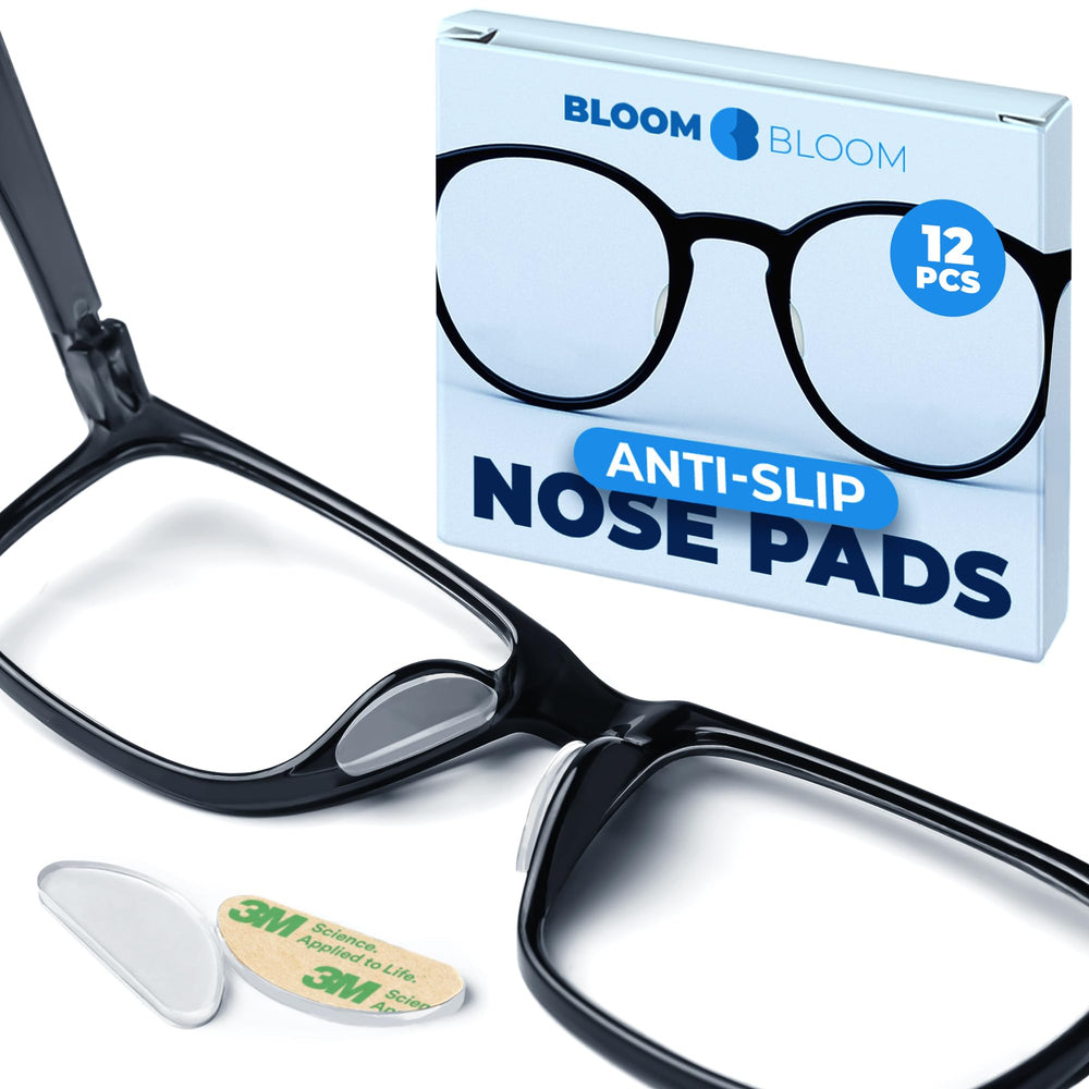 Six pairs of clear silicone eyeglass nose pads with 3M adhesive