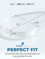 Stick-on anti-slip nose pads on glasses