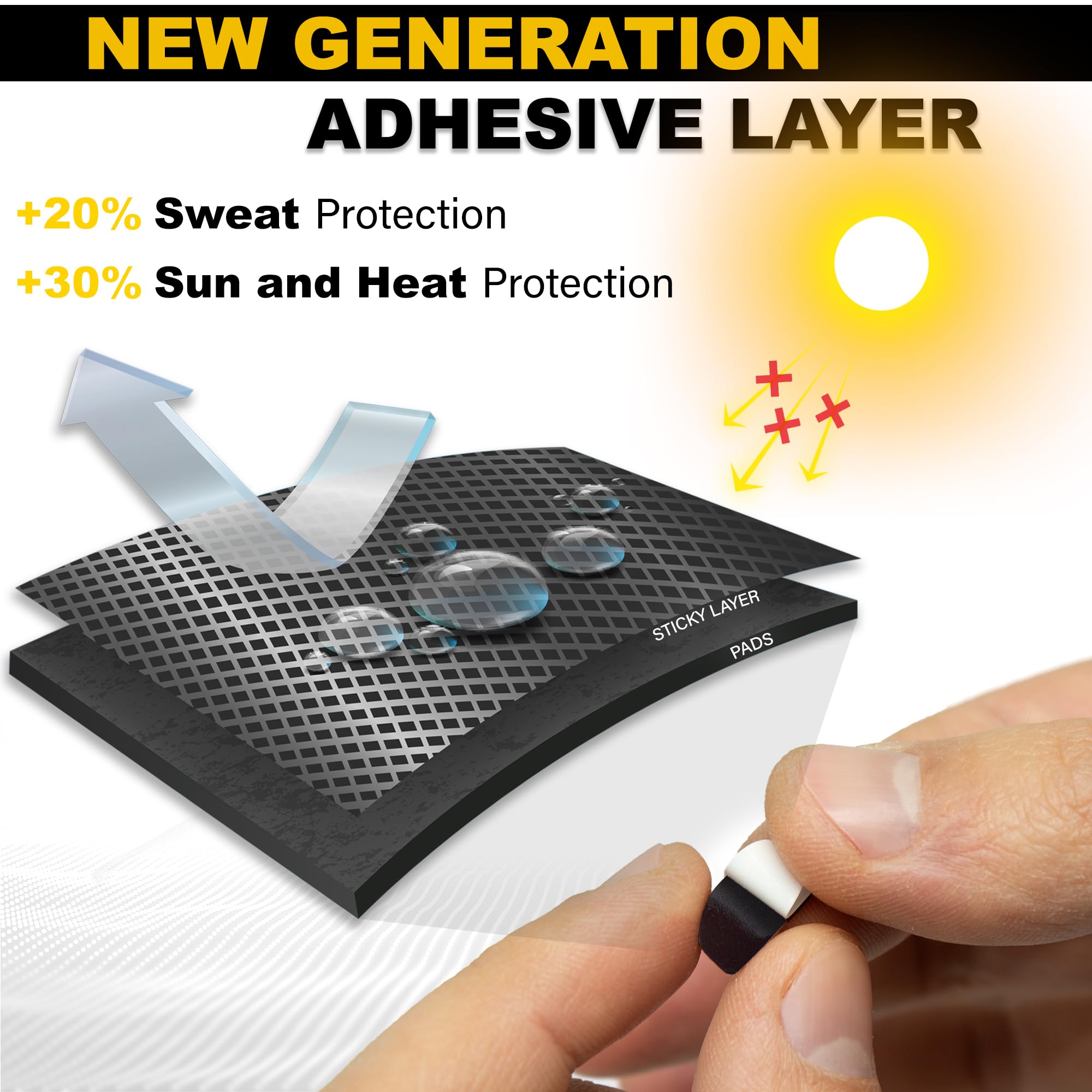 Glasses with secure-fit nose pads applied