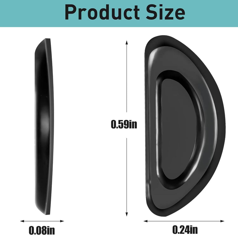 Self-adhesive silicone nose pads for glasses in black