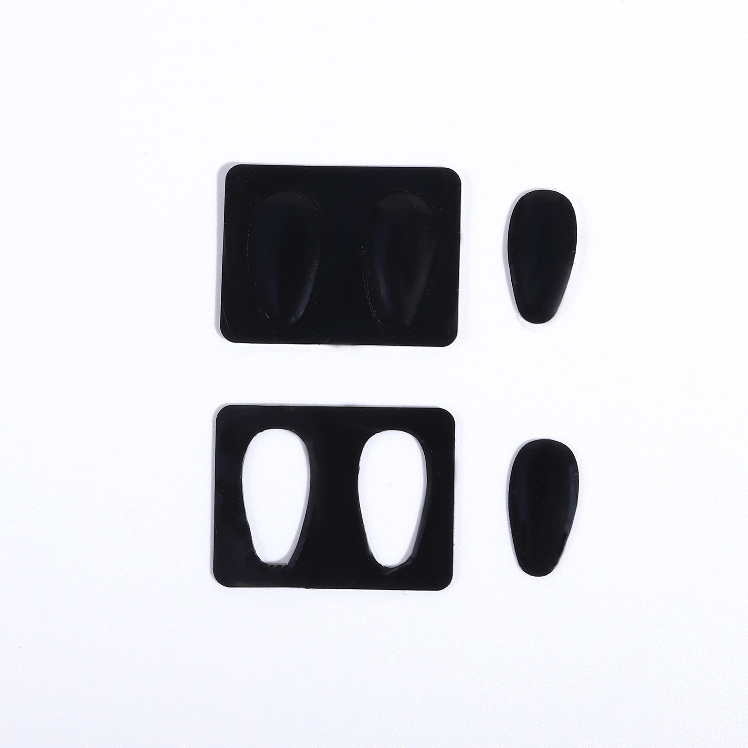 Five pairs of black adhesive silicone nose pads included