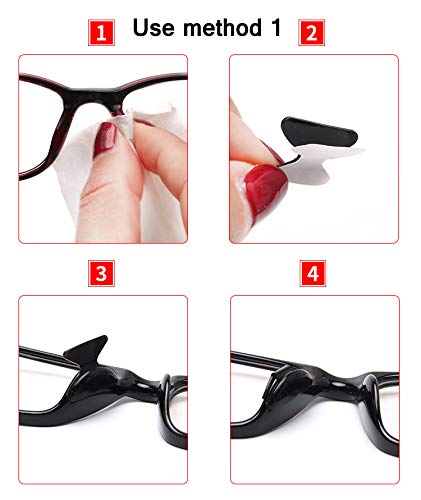 Self-adhesive nose pads for easy attachment to glasses.