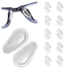 Clear eyeglass nose pad with air chamber design