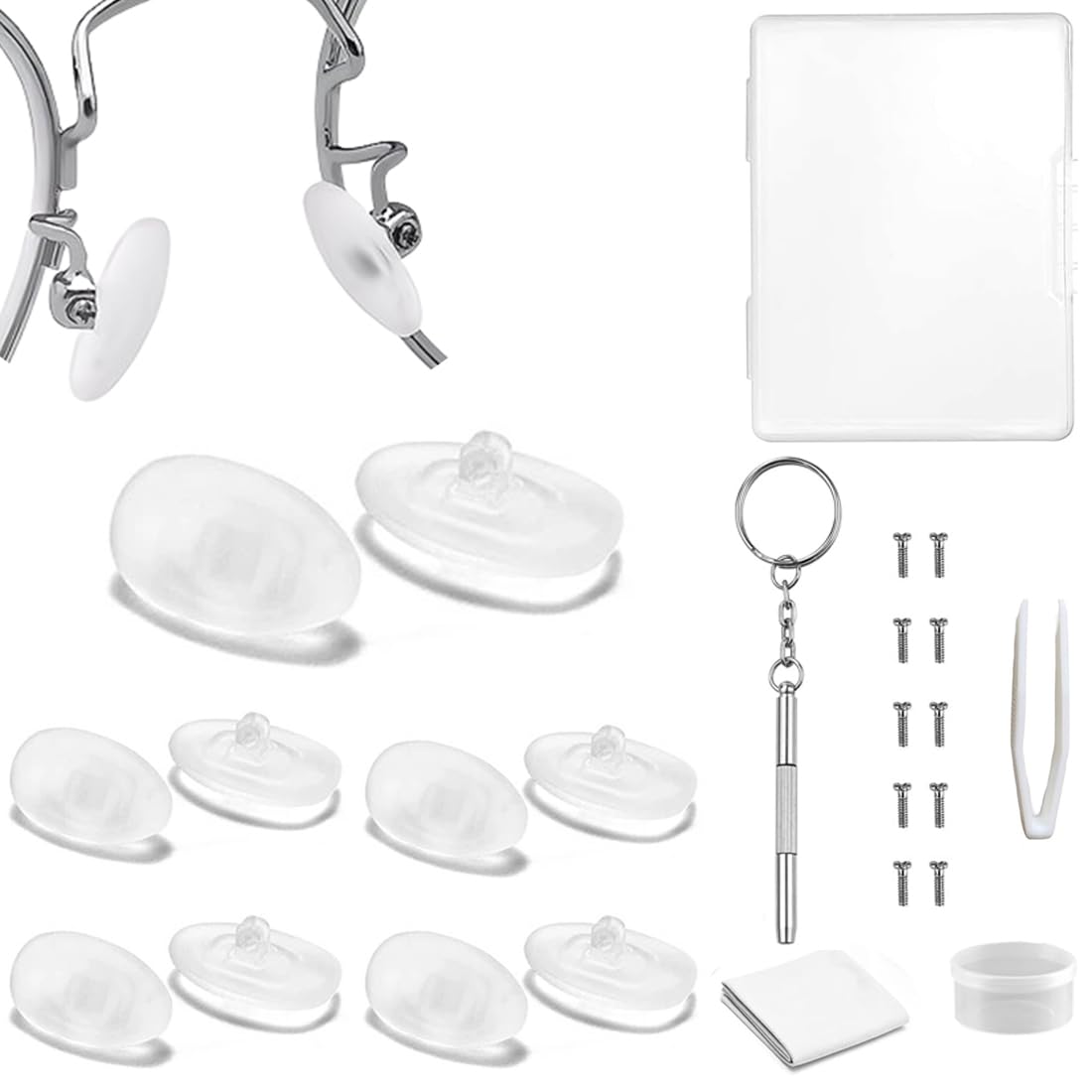 BEHLINE screw-in soft silicone eyeglass nose pads - pair 1