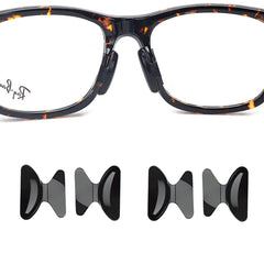 Black butterfly-shaped silicone nose pads for glasses, 2.5mm