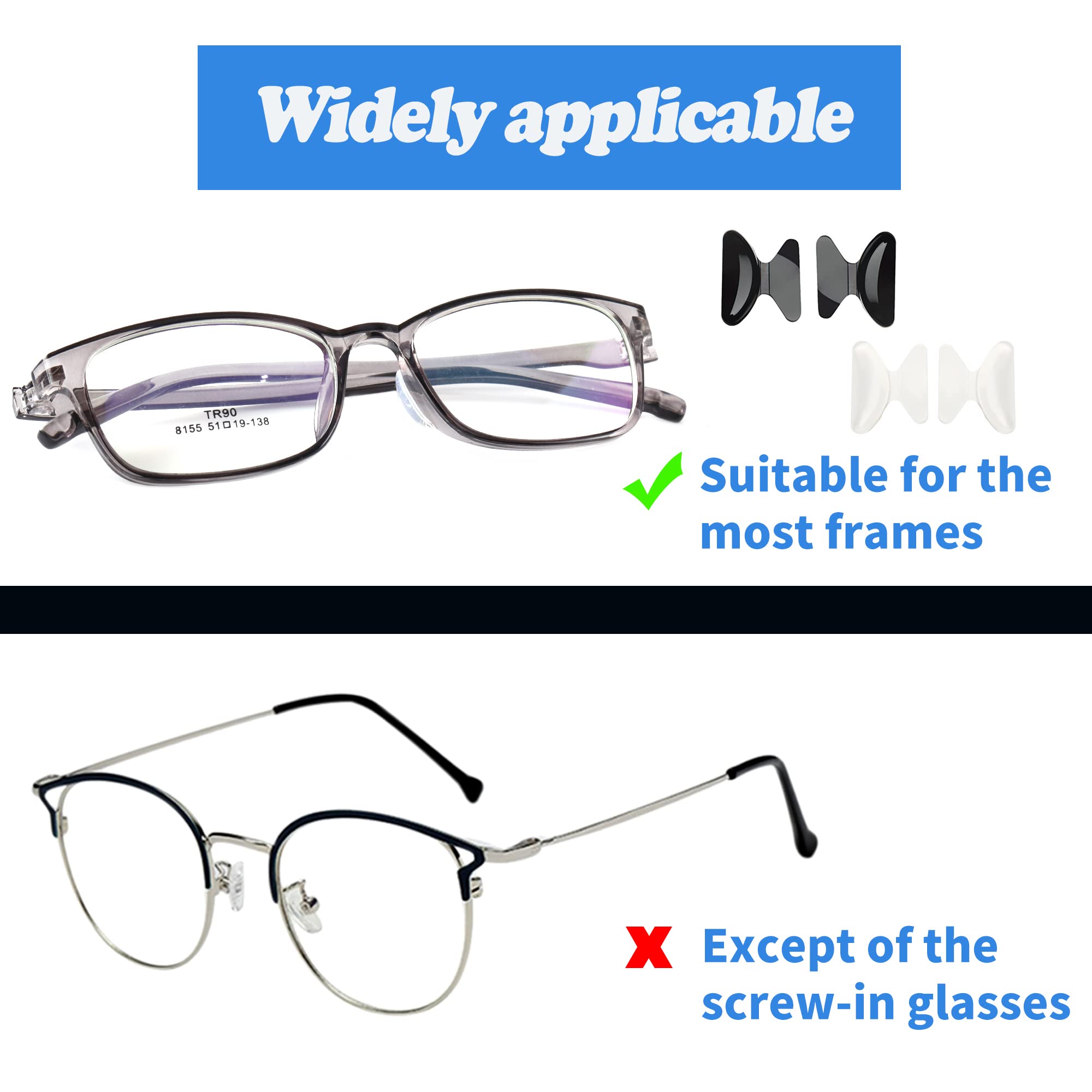 Nose pads kit for plastic frames with 15 pairs