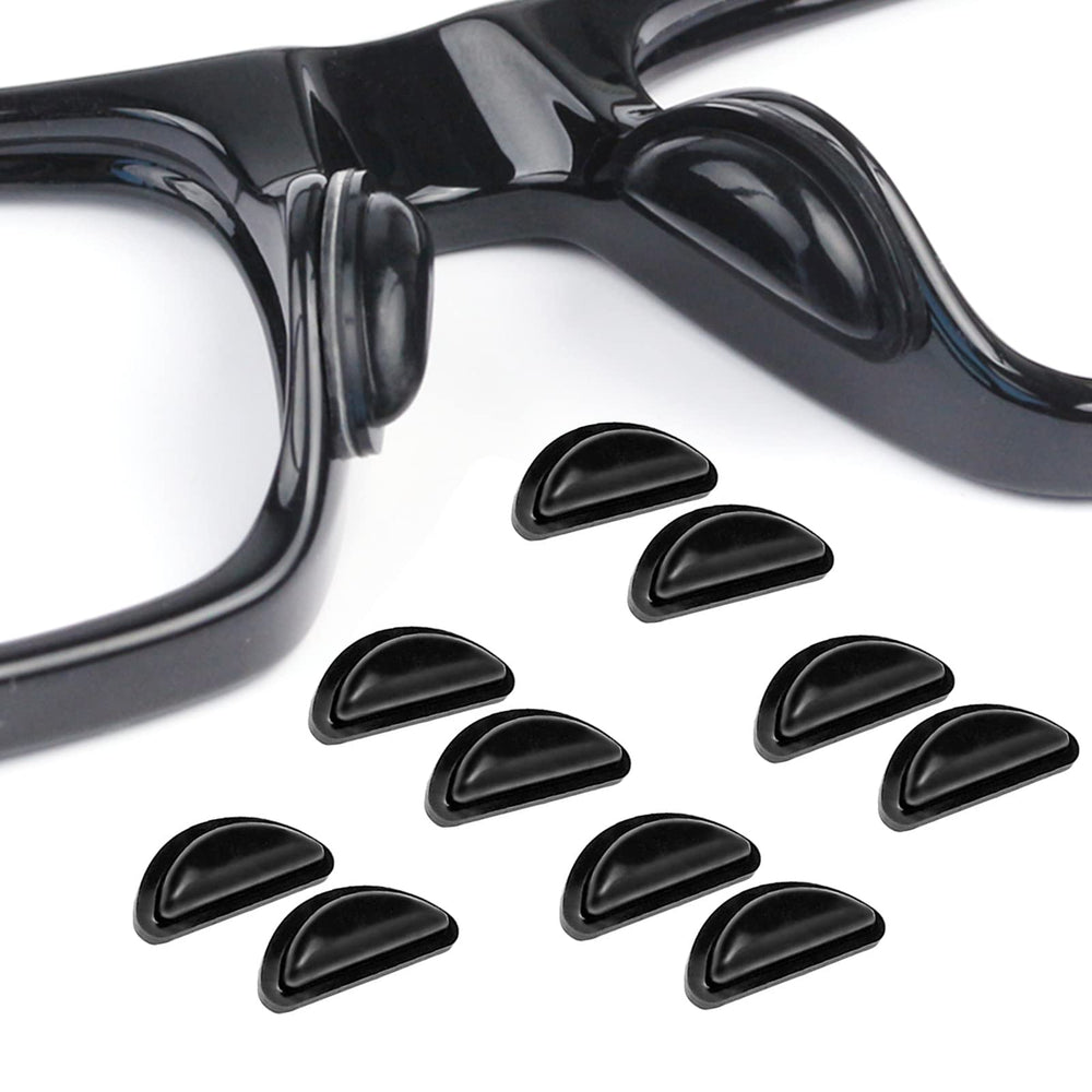 Close-up of UPIONIC silicone eyeglass nose pad in black 3.5mm