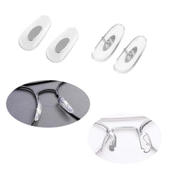 Clip-on eyeglass nose pads for Aviator frames - front view