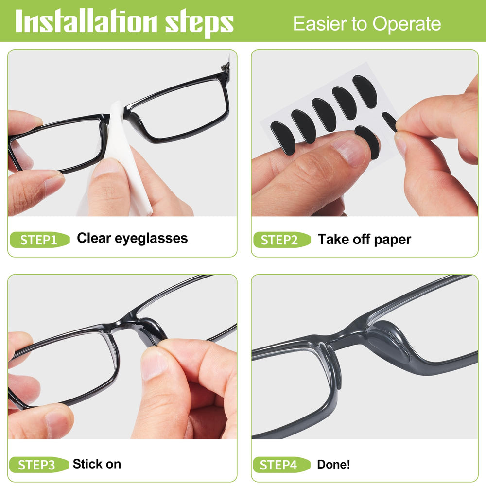 Nose pads compatible with most glasses including sunglasses
