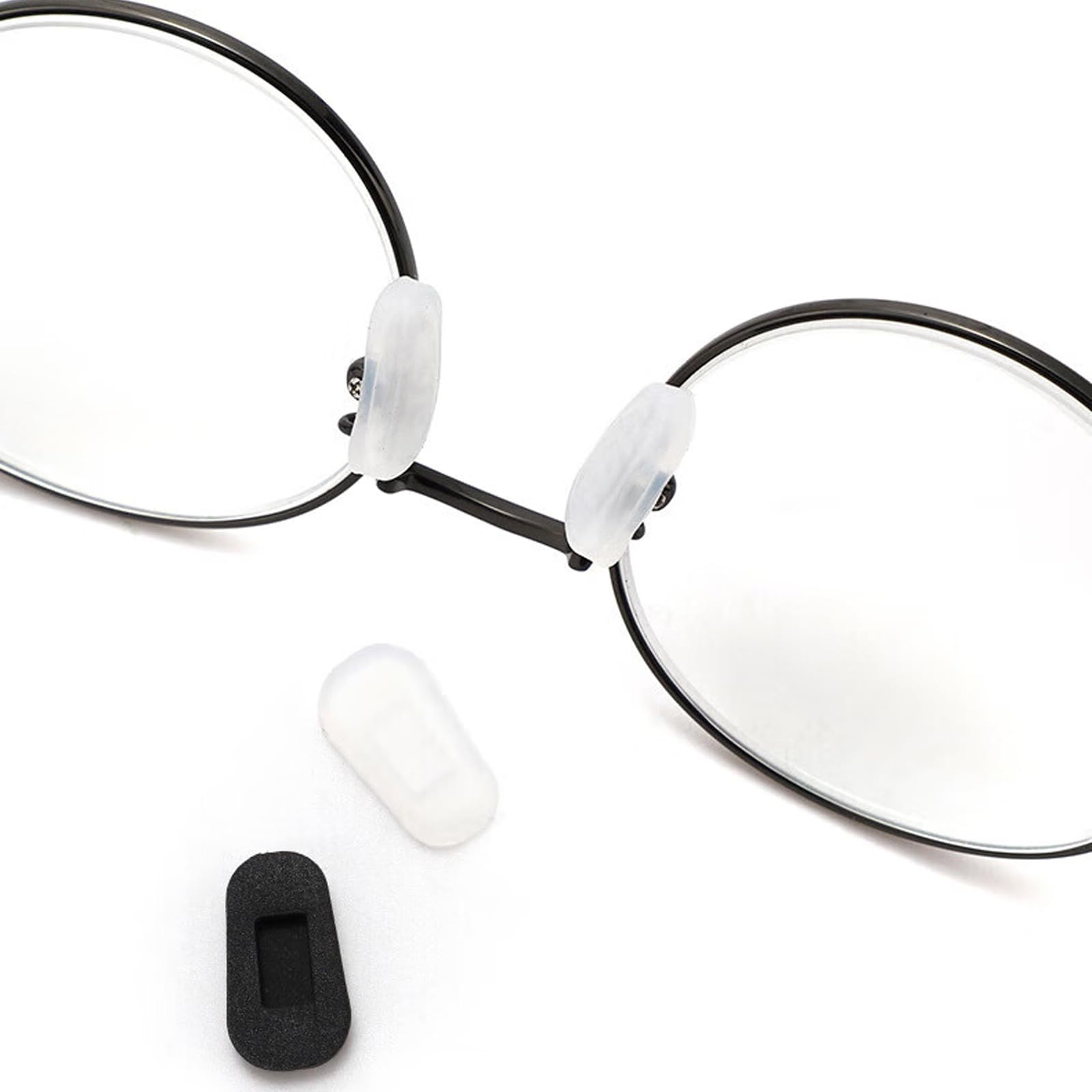 Pack of five pairs of eyeglass nose pads covers in black