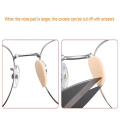 Close-up of foam nose pad shapes: D-shaped, oval, waterdrop