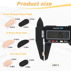 Skin color nose pads with adhesive backing for glasses