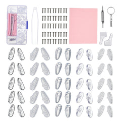 Close-up of silicone eyeglass nose pads