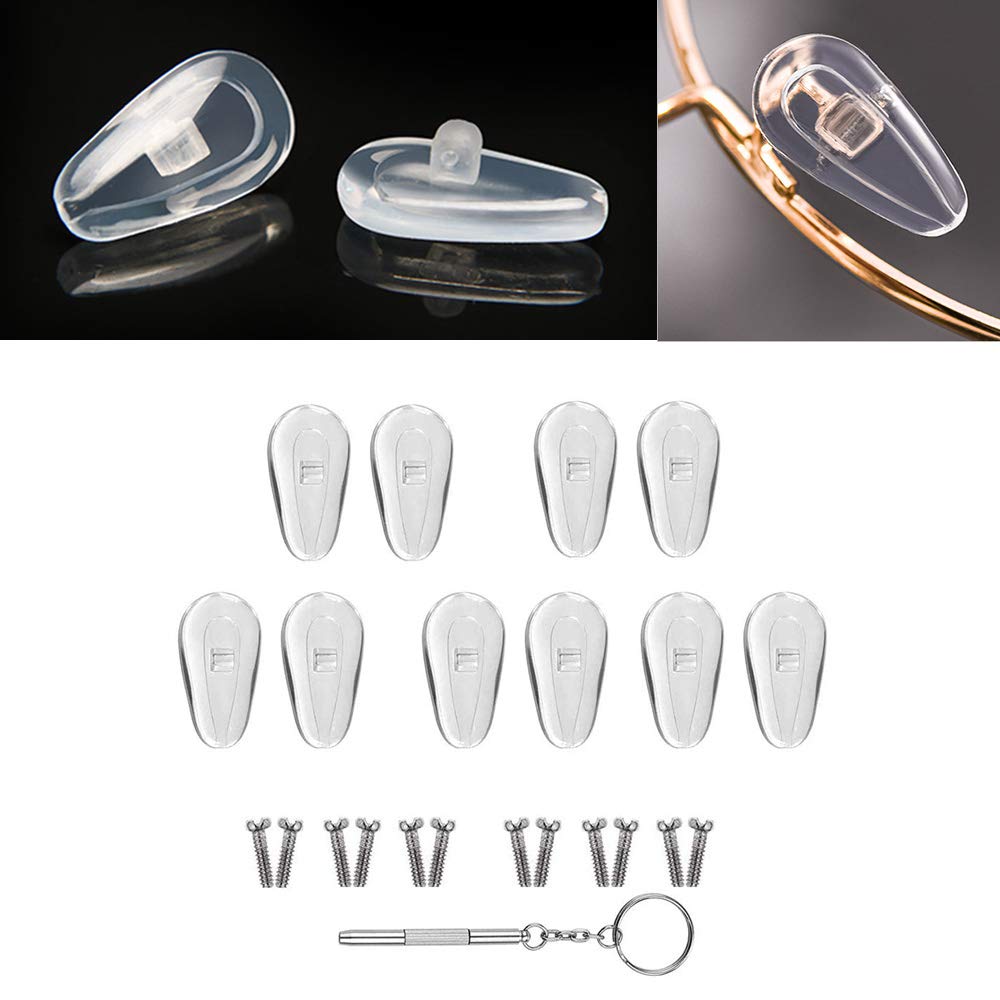Six pairs of screw-in airbag silicone nose pads