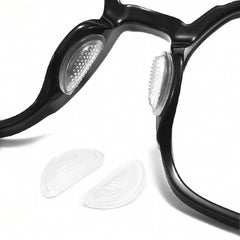 Clear silicone eyeglass nose pads with air chamber design
