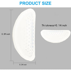 Black silicone nose pads with self-adhesive backing