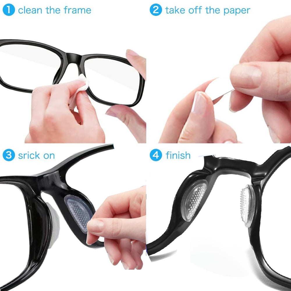 12 pairs of silicone nose pads for glasses