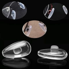 Soft silicone eyeglass nose pad with air chamber for 14mm glasses