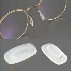 Soft silicone nose pads for glasses, square, 11x6.5mm, pack4