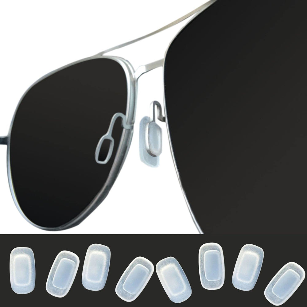 Anti-slip eyeglass nose pads, silicone, 11x6.5mm