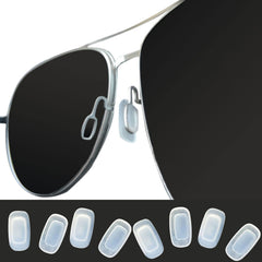 Anti-slip eyeglass nose pads, silicone, 11x6.5mm
