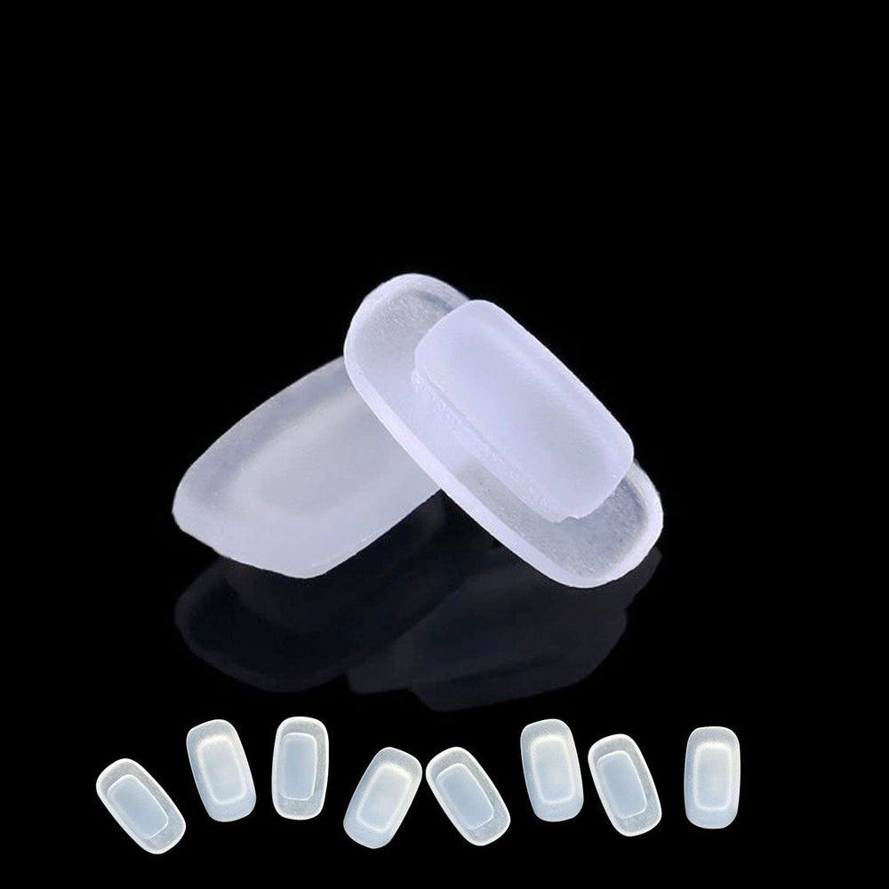 Four pairs of replacement nose pads for glasses, square silicone 11x6.5mm