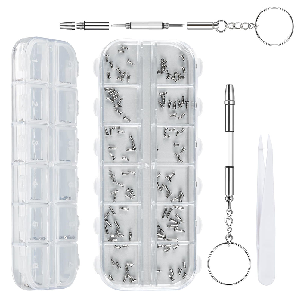 LeeRound eyeglass repair kit in display with screws