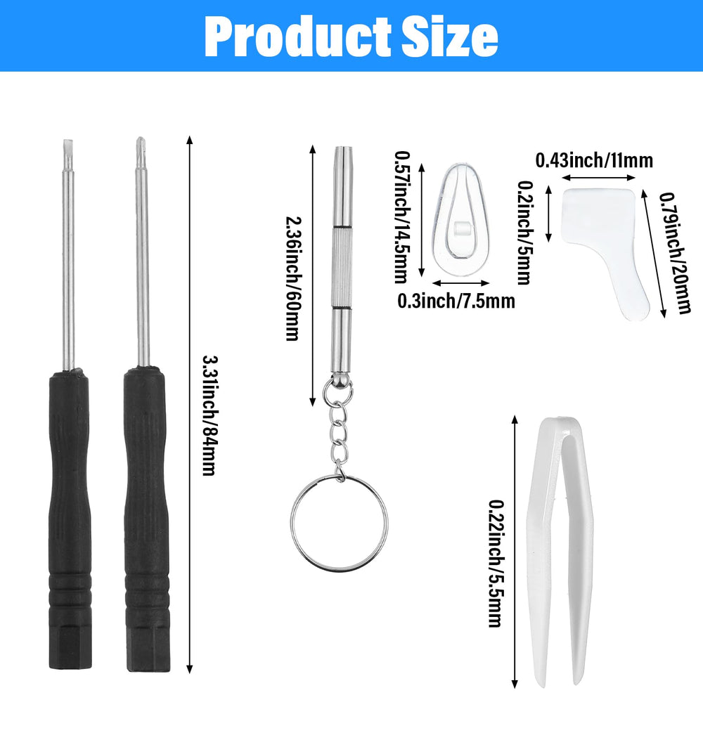 Air-cushioned nose pads and precision tools for glasses