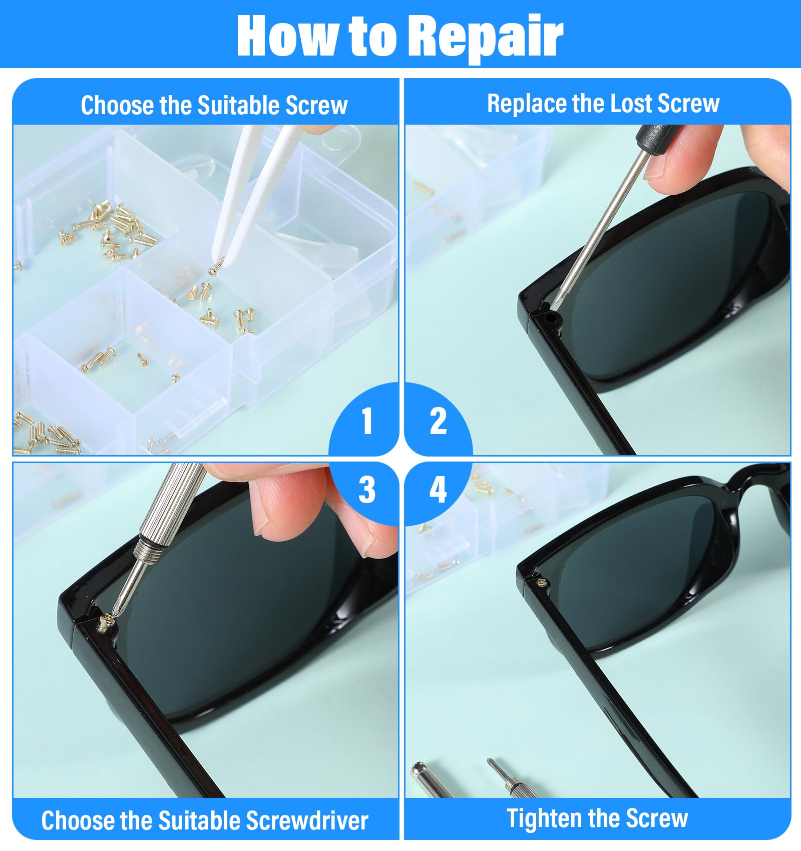 Microfiber cleaning cloth for eyeglasses and sunglasses