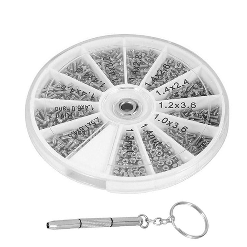 120 Piece Eyeglass Repair Kit with tools and storage box