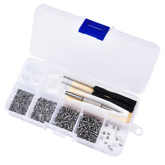 Eyeglass repair kit with 2-in-1 precision screwdriver, screws, and tweezers