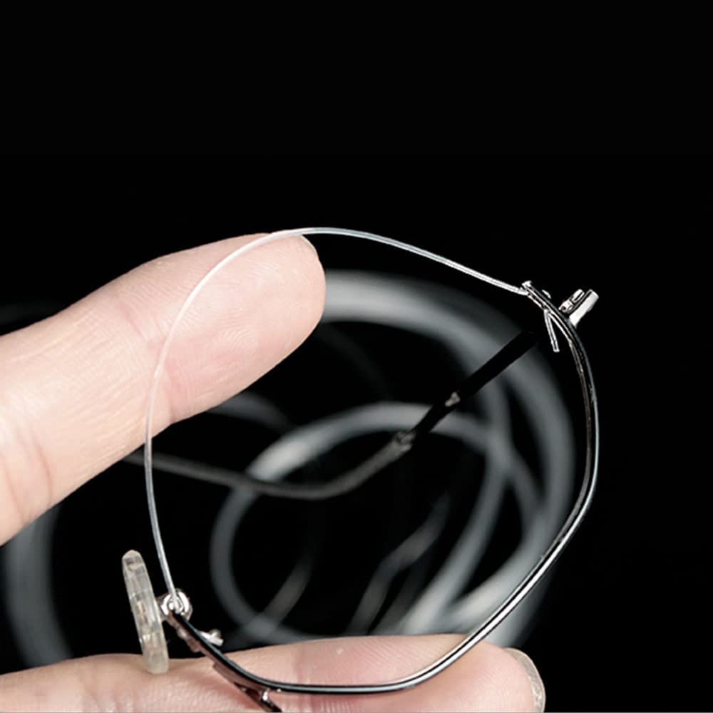 Close-up of 0.5mm repair line for half-rim glasses