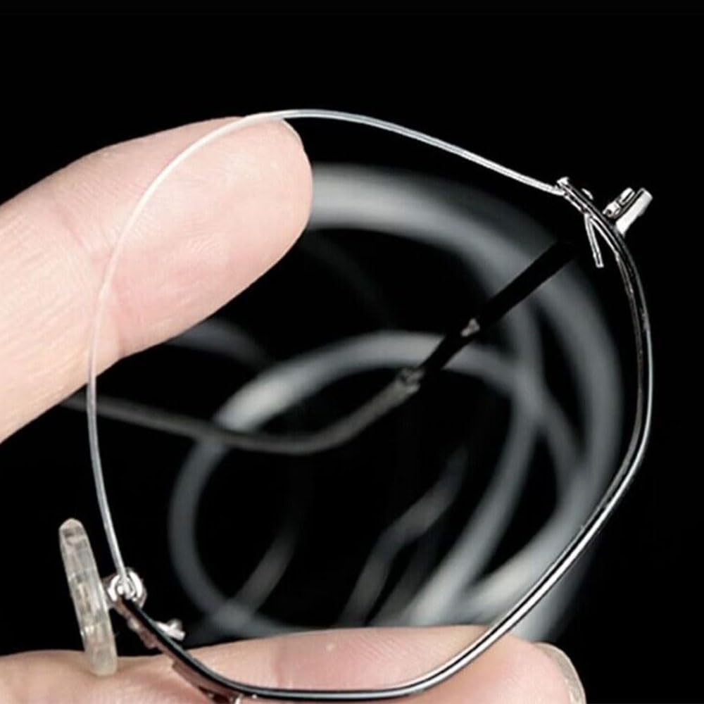 Kit components arranged to show the 0.6mm line designed for half-rim glasses.