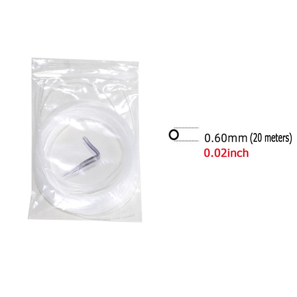 Usage shot showing repair line applied to half-rim eyeglasses with 65.6FT length.