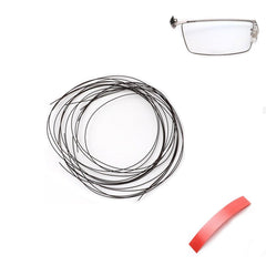 Black eyeglass repair kit for half-rim glasses with 0.6mm line, 6.56FT length