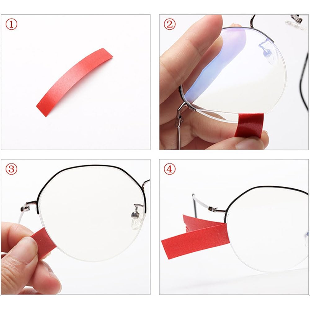 Product in use: repairing half-rim glasses with black line