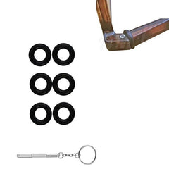 Hinge-tightening silicone rings for eyeglasses