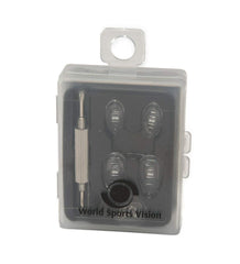 Eyeglass repair kit with nose pads and screwdriver