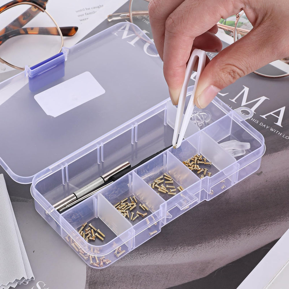 Portable storage case and tools for eyeglass repair