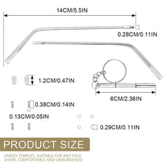 Universal replacement arm showing hinge compatibility (2.8mm)