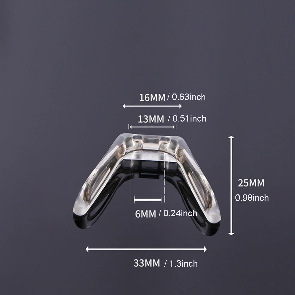 Soft silicone saddle bridge nose pad close-up