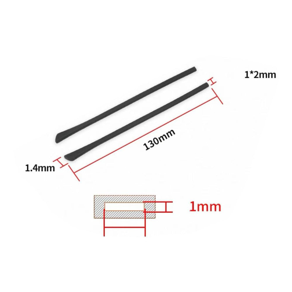 Six-pack of black eyeglass temple end tips